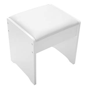 Vanity Set with Flip Top Mirror and Cushioned Stool, Makeup Dressing Table Writing Desk with 2 Drawers