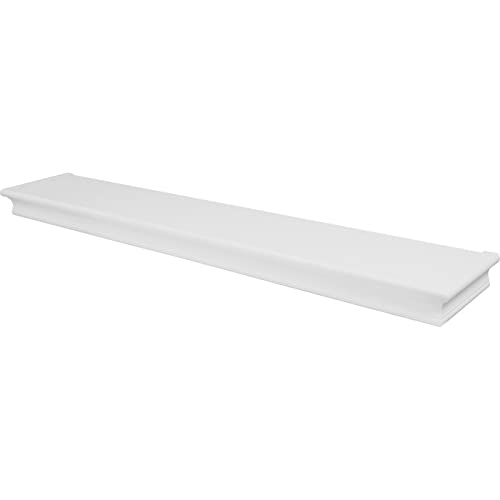 High & Mighty 2 in. H x 36 in. W x 6 in. D White Wood Floating Shelf