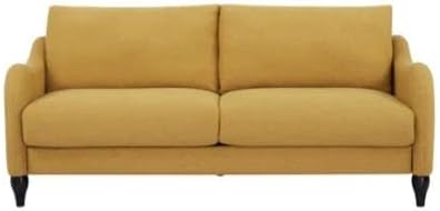 Home Series Mid-Century Modern 73.2'' Wide Curved arms 3-Seater Sofa,Dark Gray