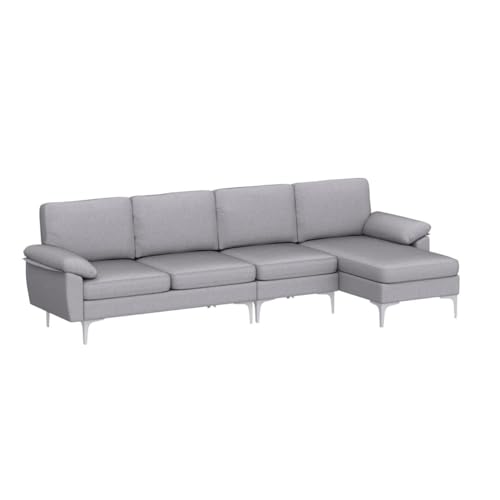 Convertible Sectional Sofa 110" L-Shape Sofa Couch 4-Seat Couch