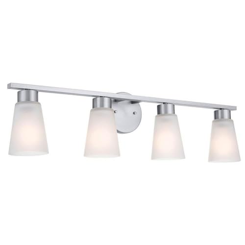 Stamos - 4 Light Bath Vanity in Soft Modern Style-8 Inches Tall-Brushed Nickel Finish