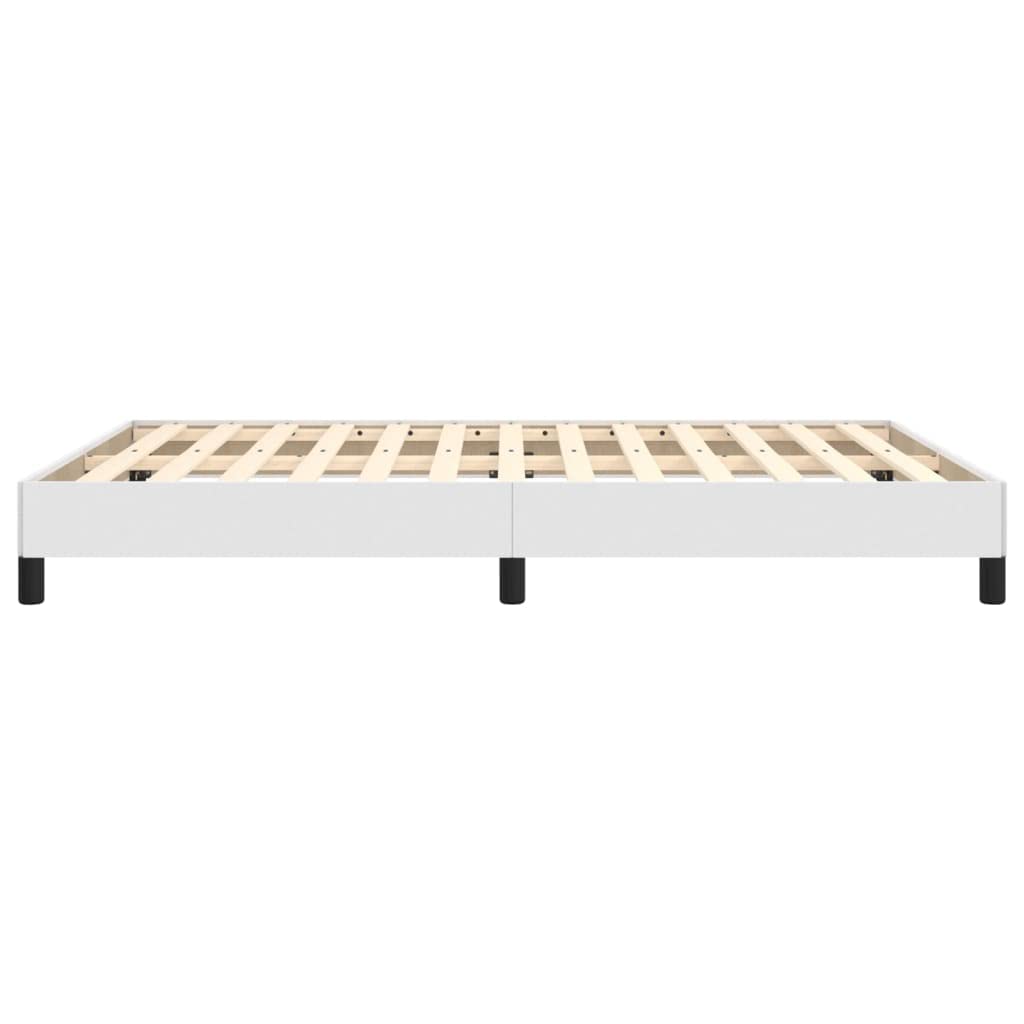 Bed Frame White 53.9"x74.8" Full Faux Leather
