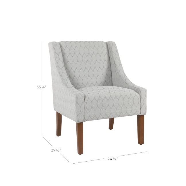 Arm Accent Chair, Gray Leaf