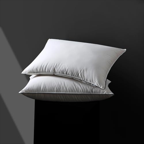 Premium White Goose Down Pillows - 550+ Fill Power - Hotel Bed Pillows