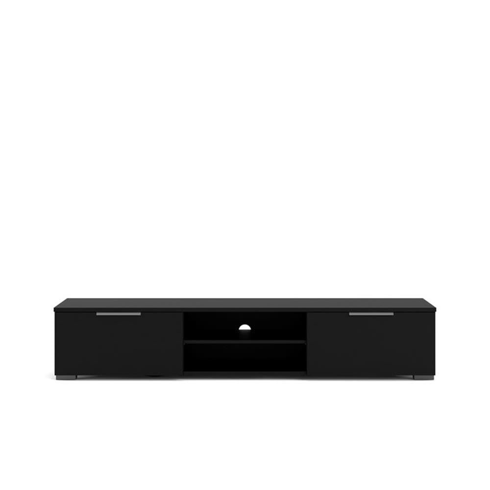 67" Modern TV Stand with Storage in Black Matte