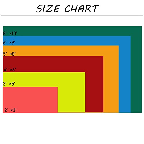 Beautiful Colorful Flowers Rugs Large for Living Room Modern Artistic Floral Print Area Rug Under Sofa