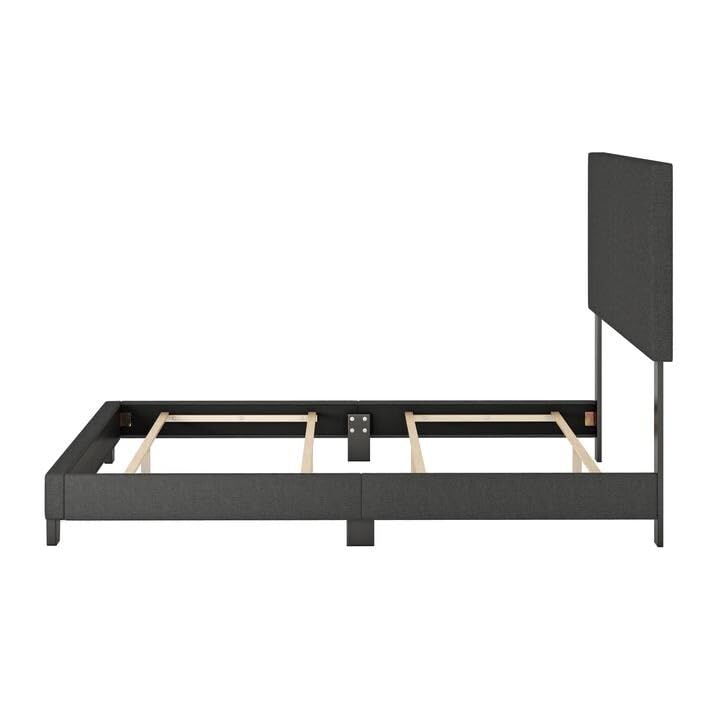 Tivoli Charcoal Linen Upholstered Platform Bed Frame
