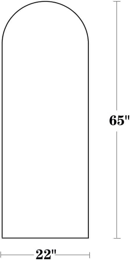 Arched Metal Frame Full Length Floor Mirror