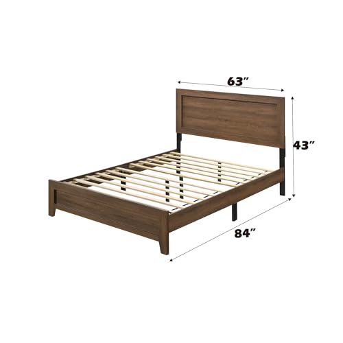 Acme Miquell Queen Bed - 28050Q - Oak Wood