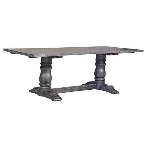 Weathered Gray Trestle Dining Table - Rustic Outdoor Furniture