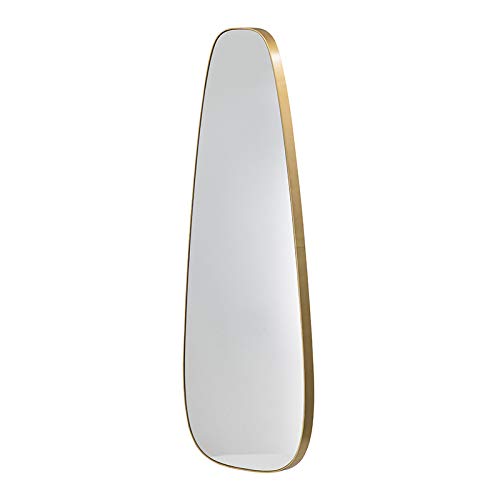 Wall Decor Teardrop Shaped Mirror Gold Metal Trim Mounting Hardware