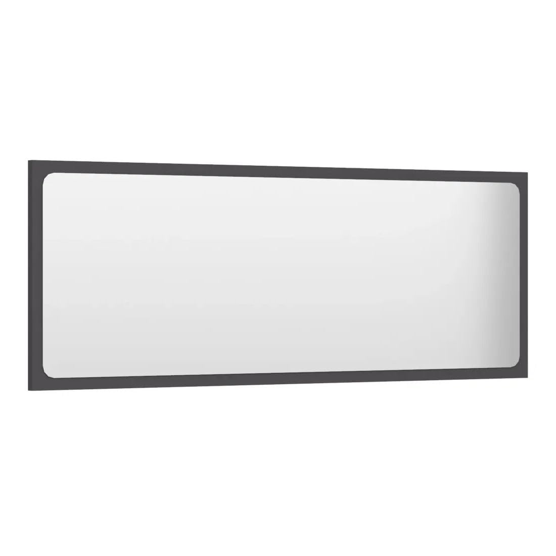 Bathroom Mirror Gray 39.4"X0.6"X14.6" Engineered Wood 804632