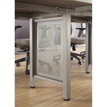 Modern 11' Expandable Conference Table – Gray Laminate Office Desk for Meetings