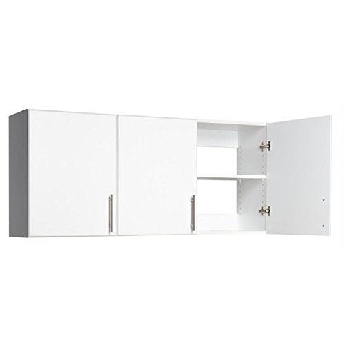 54" Upper Storage, Wall Cabinet with 3 Doors in White