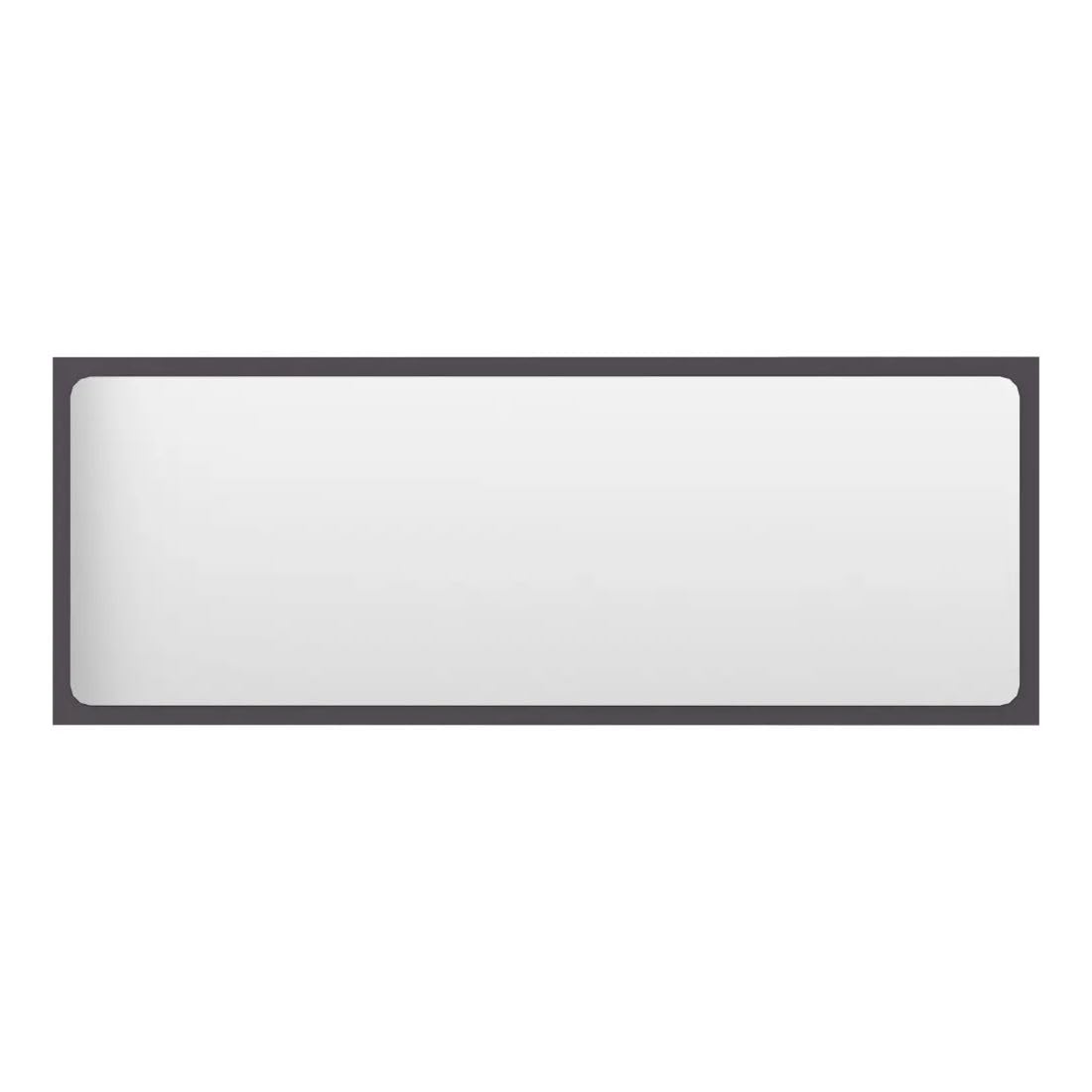 Bathroom Mirror Gray 39.4"X0.6"X14.6" Engineered Wood 804632