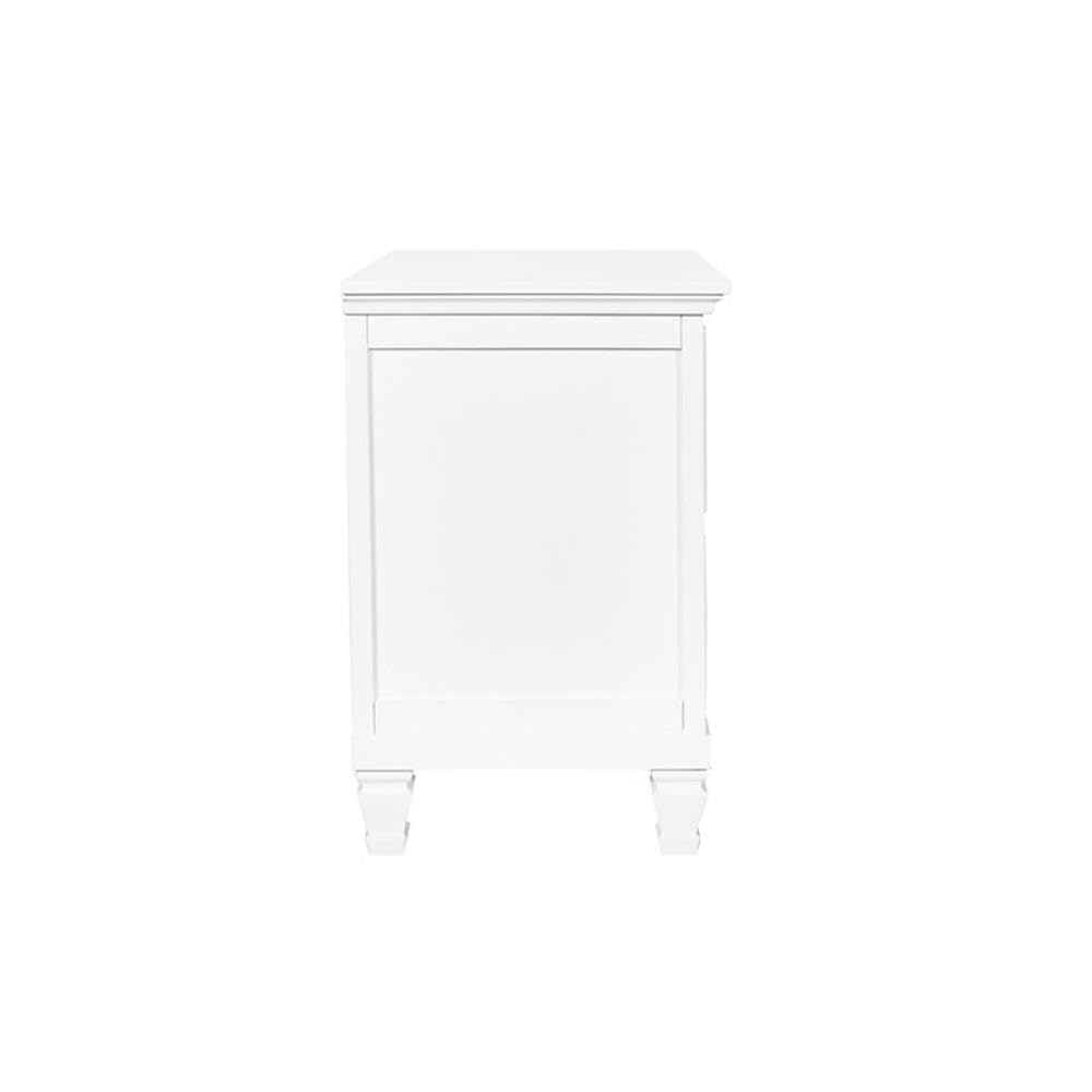 Tamarack Wood 2-Drawer Nightstand, White