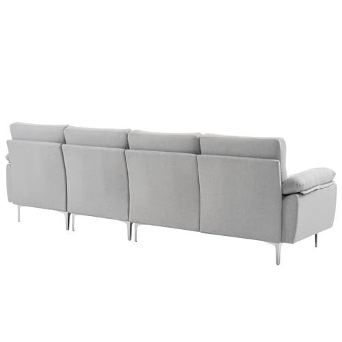 Convertible Sectional Sofa 110" L-Shape Sofa Couch 4-Seat Couch