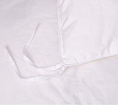 Luxurious Bedding Goose Down Filling Comforter, White (King(102x90inch))