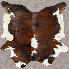 Small Tricolor Brazilian Calf Skin Calf Hide Exotic Cowhide Rug Tri Cow Hide Leather Cow