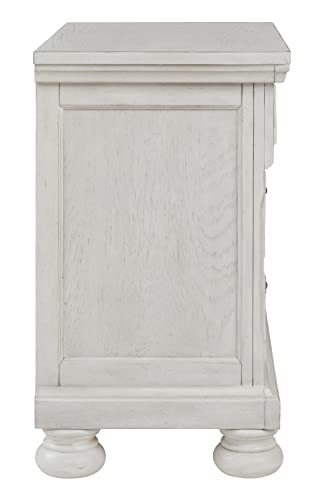 Robbinsdale Traditional 2 Drawer Night Stand, White