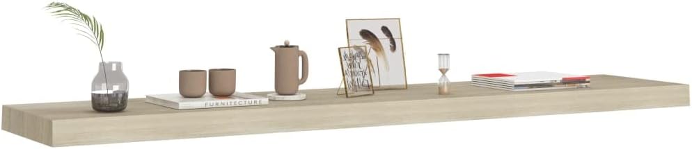 Floating Shelf Furniture Set-Floating Wall Shelf Oak 120x23.5x3.8 cm MDF