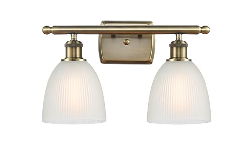 Innovations 516-2W-AB-G381 Transitional Two Light Bath Vanity from Ballston Collection in Brass - Antique Finish