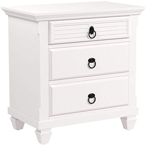 Bedroom Nightstand, White