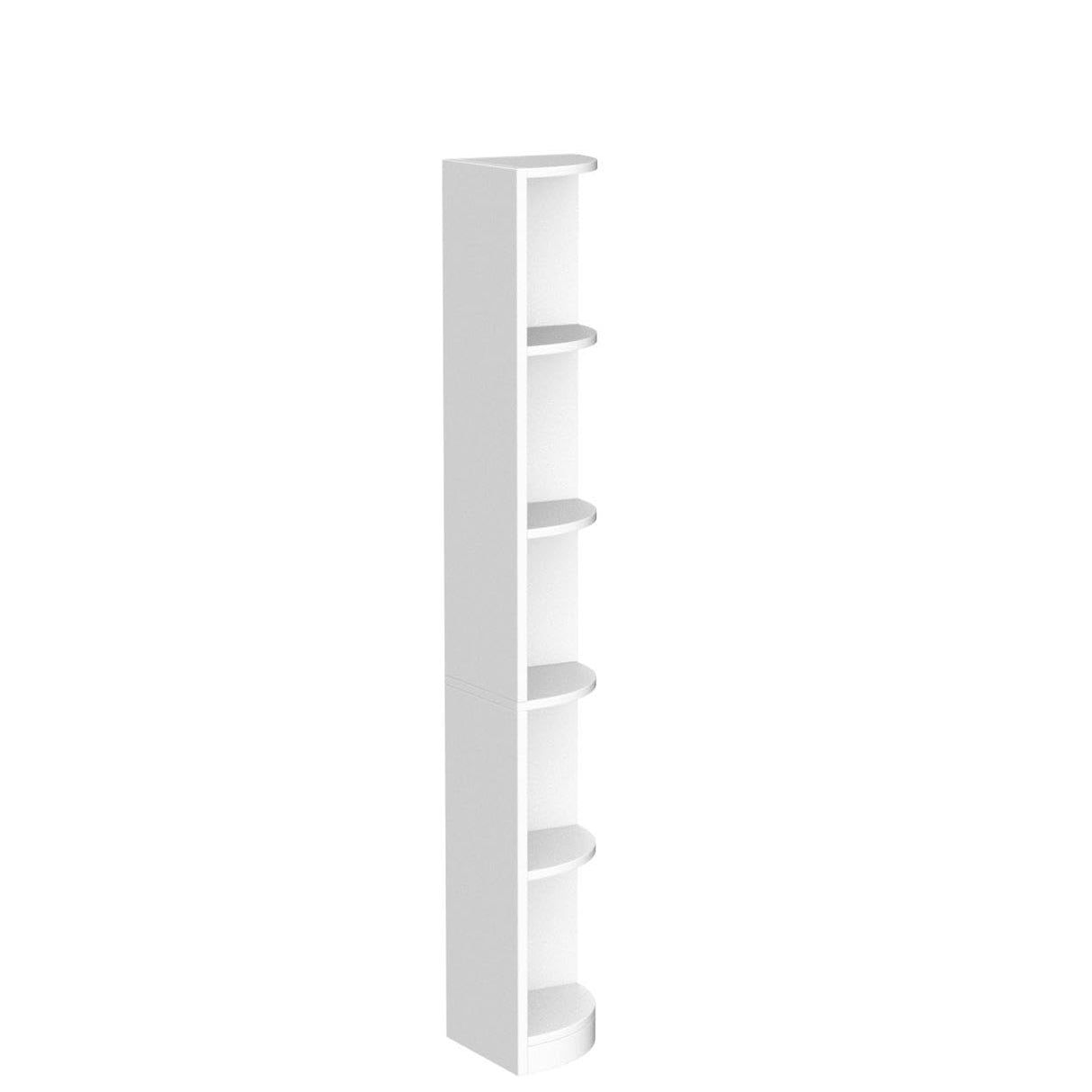 5-Tier Corner Shelf, 70.8" Tall Modern Free Standing Corner Bookshelf, 5 Shelf Display Corner Bookcase and Bookshelves,Wooden Open Storage Book Shelves for Living Room, Home Office, White