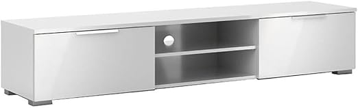 67" Modern TV Stand with Storage in Black Matte