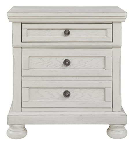 Robbinsdale Traditional 2 Drawer Night Stand, White
