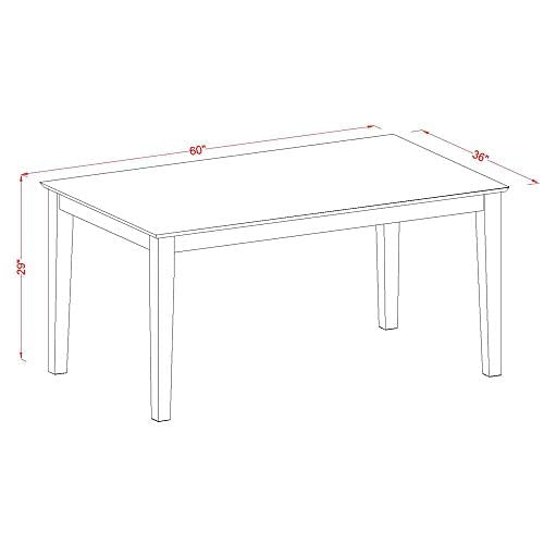CAPF7-CAP-C 7 Piece Dining Table Set Consist of a Rectangle Dining Room Table and 6