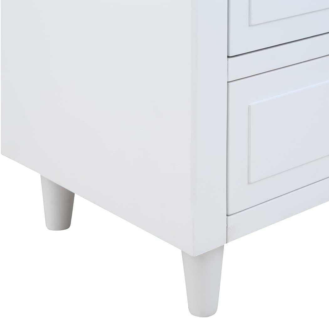 3-Drawer Nightstand,Modern Bedside Table for Bedroom
