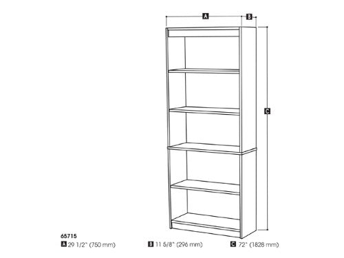 Universel 30W Standard Bookcase in bark Grey