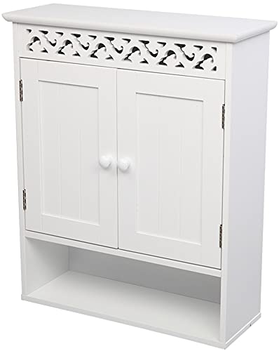 Bathroom Wall Cabinet Wood Medicine Cabinet, Multipurpose Home Kitchen Storage