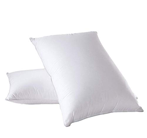 Royal Hotel Bedding Soft Down Pillow, 500 Thread Count 100% Cotton, King Down Pillows, King Size, Soft Pillows, Set of 2