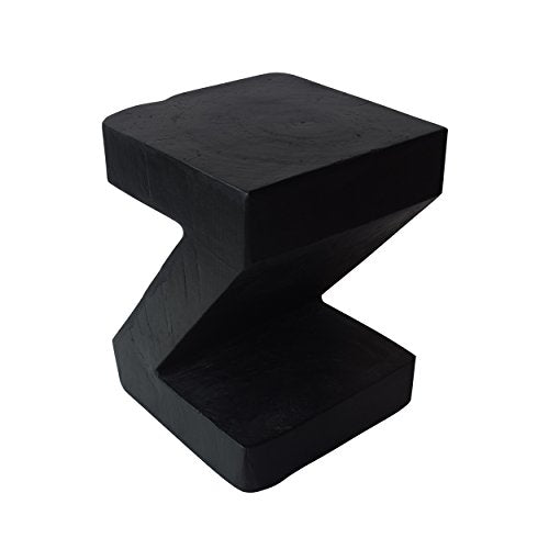 Jingle Outdoor Light-Weight Concrete Side Table, Black