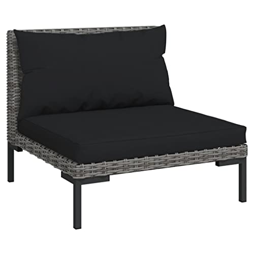 10 Piece Patio Lounge Set with Cushions - Weather-Resistant Poly Rattan Outdoor