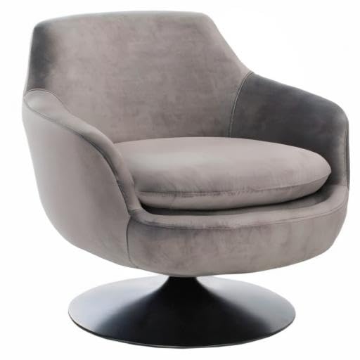 Couture Citrine Velvet Swivel Accent Chair