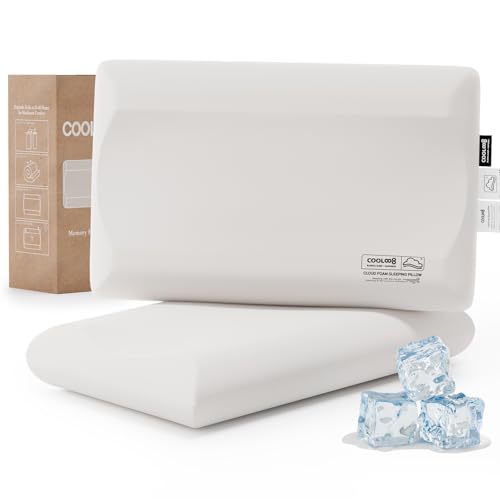 Memory Foam Pillows Queen Size Set of 2, Contour Cooling Cervical Pillow