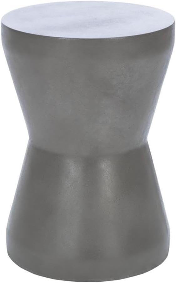 Outdoor Torre Black Modern Concrete Accent Table