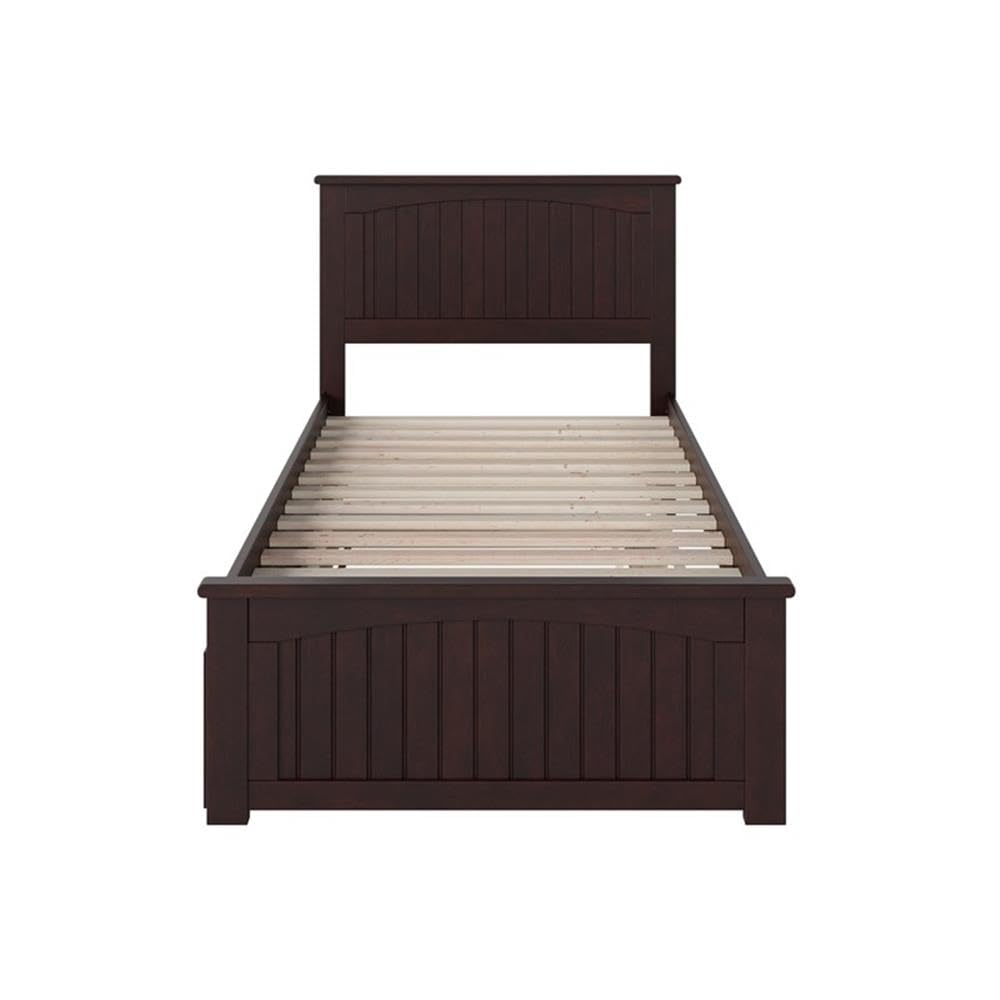 Twin Trundle Platform Bed in Espresso