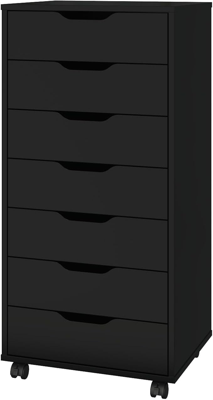 5/7 Drawer Chest, Wooden Tall Dresser Storage Dresser Cabinet with Wheels