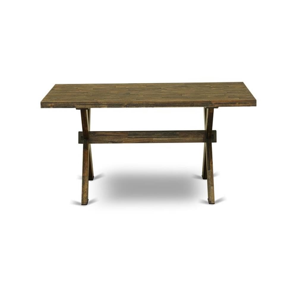 X-Style Rectangle Dining Table - 36x60 Inch Wooden Kitchen Table with Stylish Legs