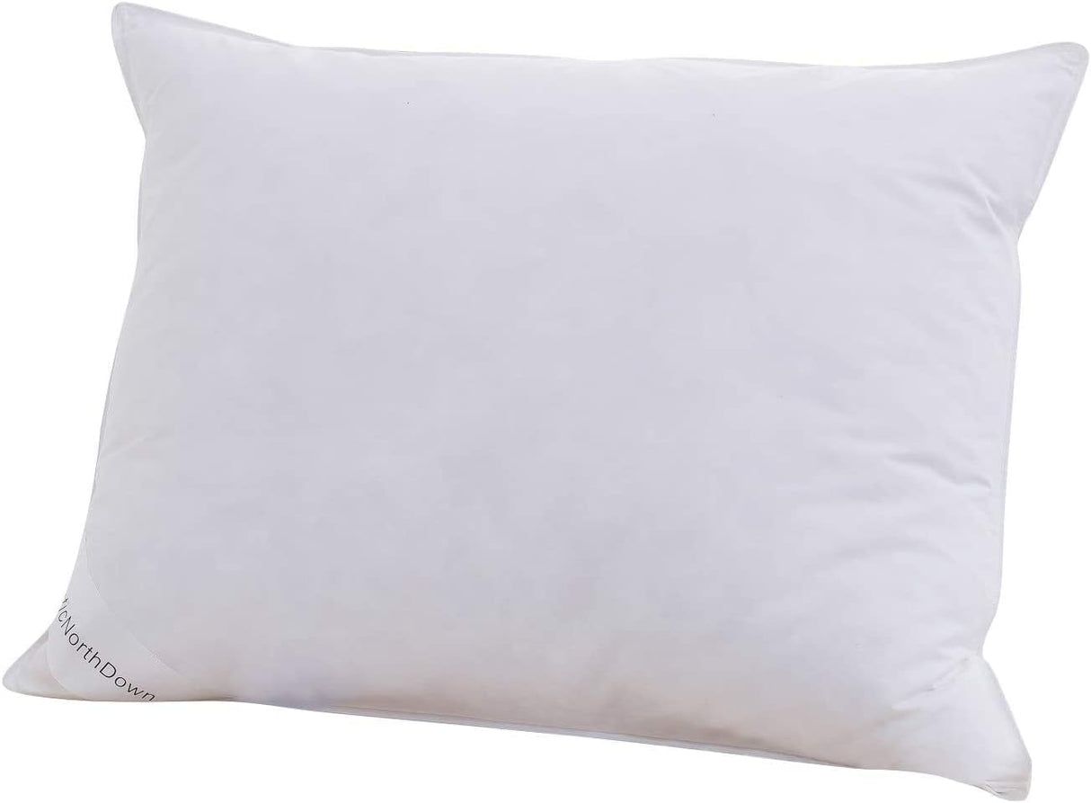Grey Goose Down Feather Pillows for Sleeping,100% Cotton Fabric for Side and Back