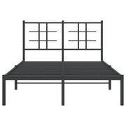 Metal Bed Frame with Headboard, Double Bed Bedroom Furniture