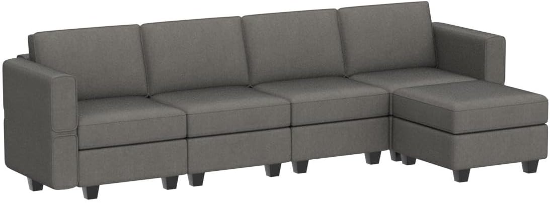 L Shaped Sofa with Storage Seat Fabric Modular Sectional Couch Reversible Chaise