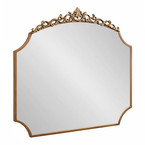 Arendahl Ornate Traditional Arched Scallop Mirror, 36 x 32, Gold, Decorative Baroque Style