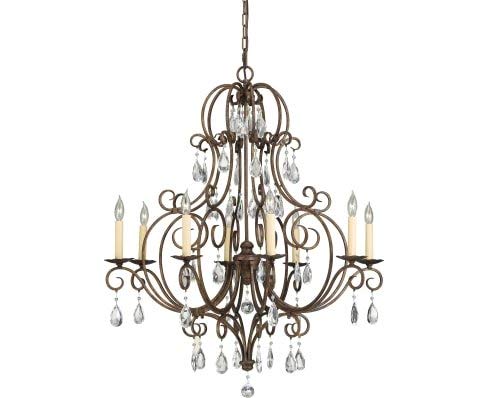 F2303/8MBZ Chateau Crystal Candle Chandelier Lighting