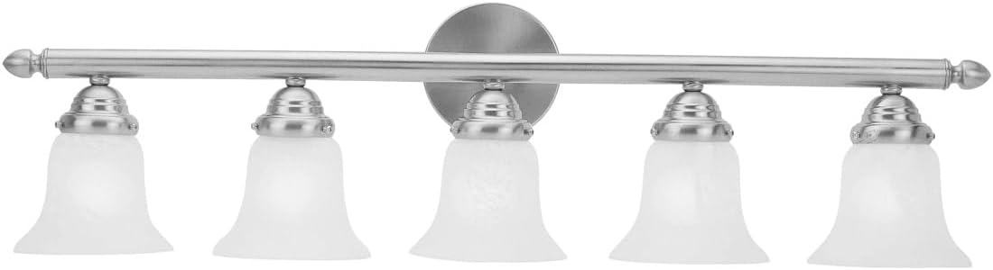 Lighting 1065-91 Neptune 5-Light Bath Light, Brushed Nickel, 32 x 6.75 x 8