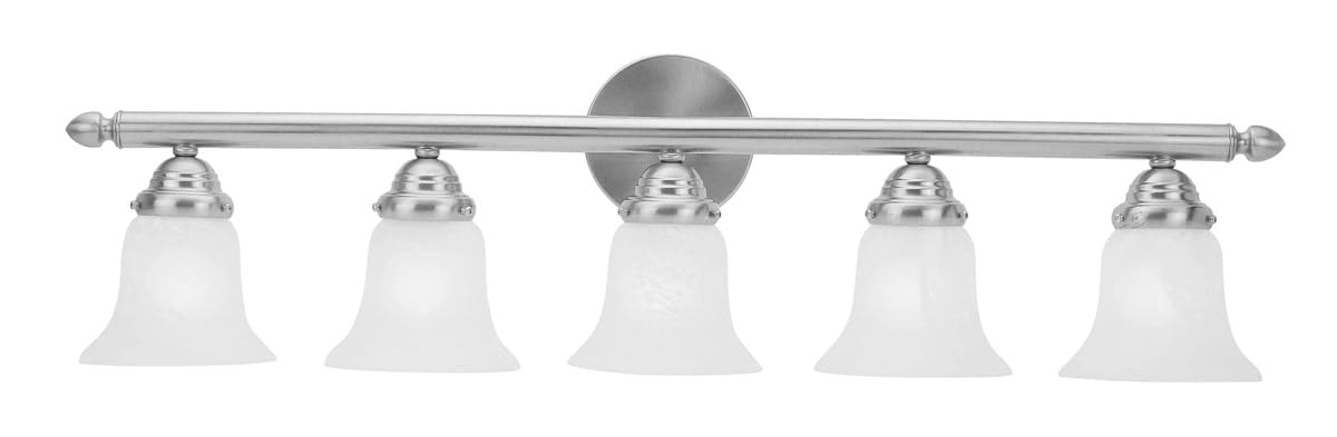 Lighting 1065-91 Neptune 5-Light Bath Light, Brushed Nickel, 32 x 6.75 x 8